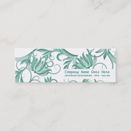 Customizable Beauty salon spa floral swirl business cards