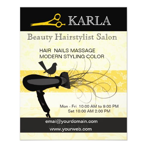 Beauty Salon & Spa Hairstylist flyer