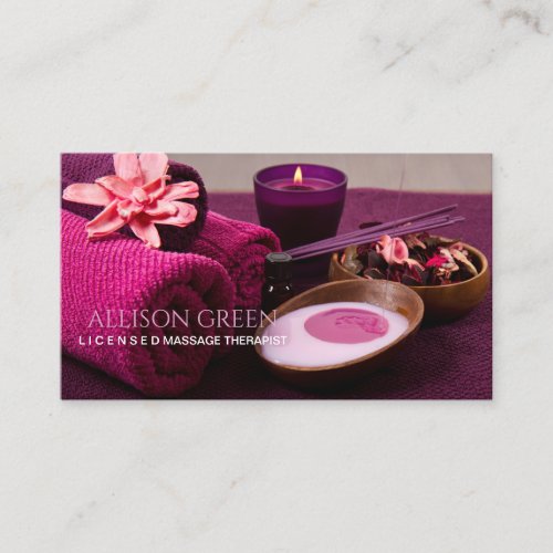 Beauty Salon SPA Massage Salon Aromatherapy Business Card