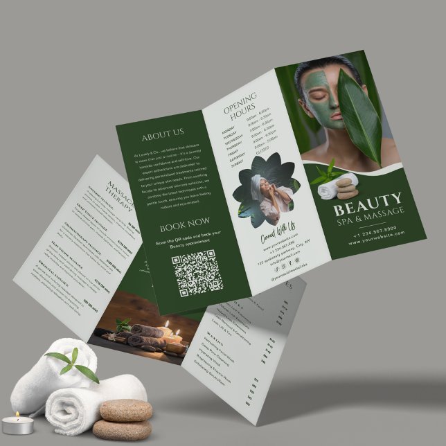 Beauty Salon Spa Product Information Tri-fold Brochure (Creator Uploaded)