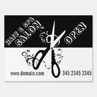 Beauty Salon & Spa Scissors Yard Sign