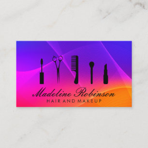 Beauty Salon Tools   Colorful Gradient Appointment Card