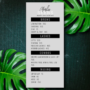 Beauty Salon Treatment Menu Design
