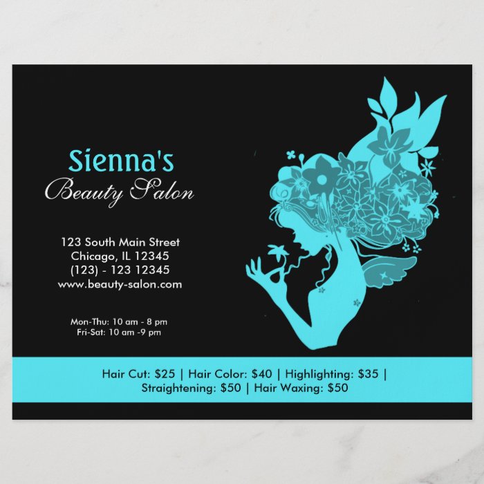 Beauty Salon (Turquoise) Flyer Design