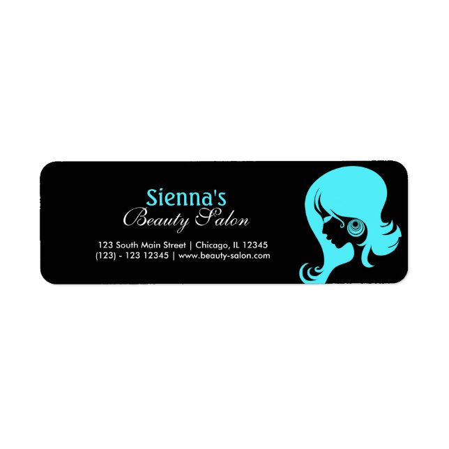Beauty Salon (Turquoise) Label (Front)