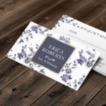 Beauty Salon Vintage Blue Floral Appointment<br><div class="desc">Makeup Artist Beauty Salon Vintage Blue Floral Appointment Cards.</div>