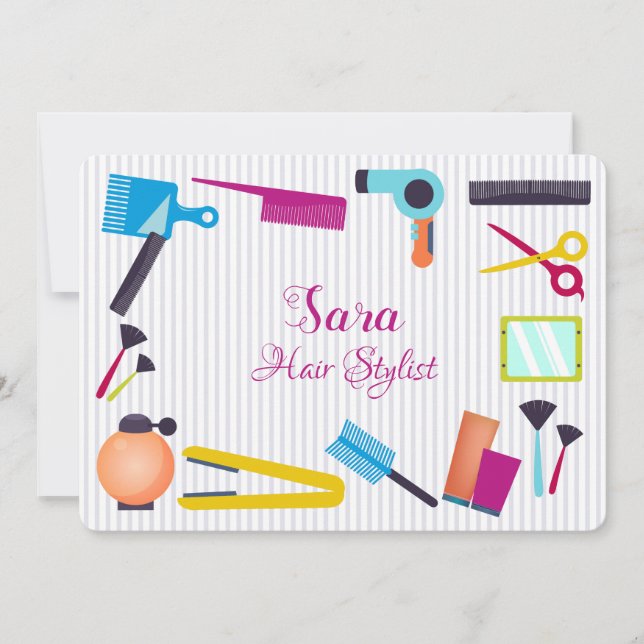 Beauty School Elements Invitation (Front)