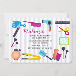 Beauty School Elements Invitation