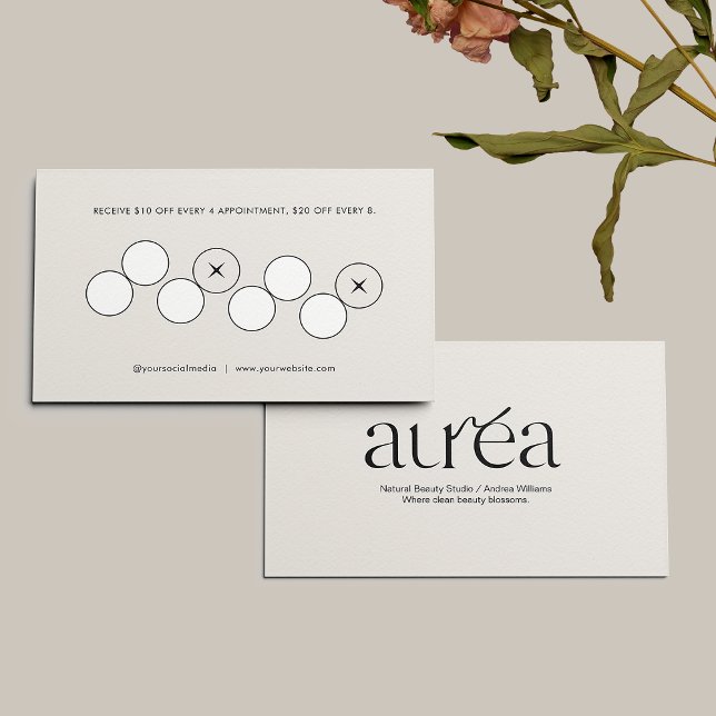 Beauty Service Loyalty Business Card (Creator Uploaded)