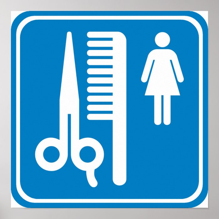 Beauty Shop Highway Sign Posters