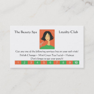 Beauty Shop Loyalty Card