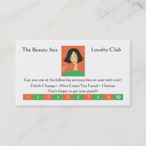Beauty Shop Loyalty Card Business Card Templates