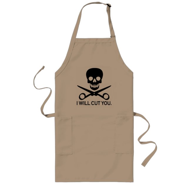 Beauty Shop Pirate 1 Long Apron (Front)