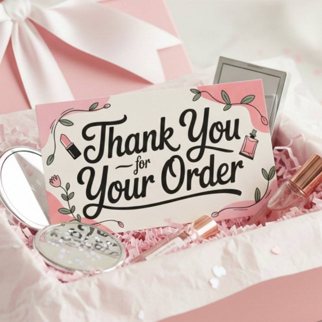 Beauty Shop Small Business Thank You Business Card (Creator Uploaded)