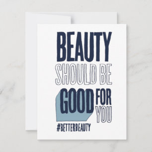 Beauty Should Be Good For You Thank you card