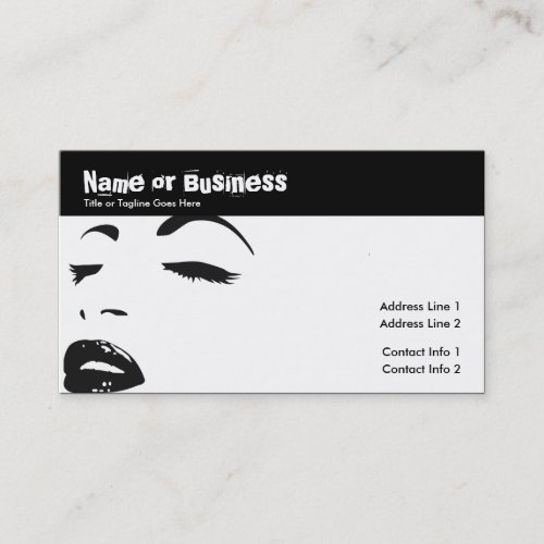 beauty silhouette business card