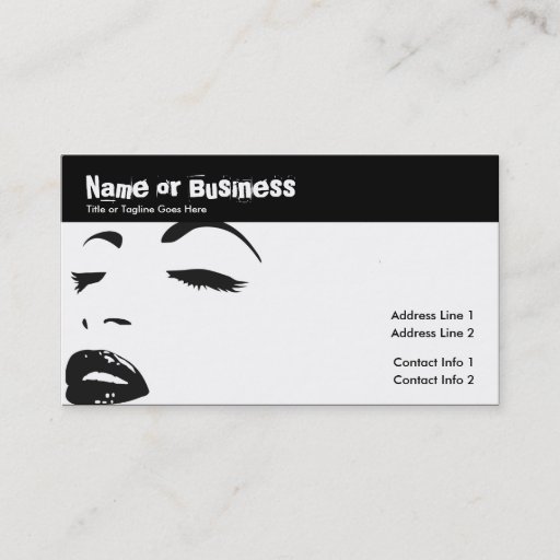 Customizable beauty silhouette business card