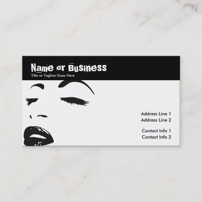 beauty silhouette business card (Front)