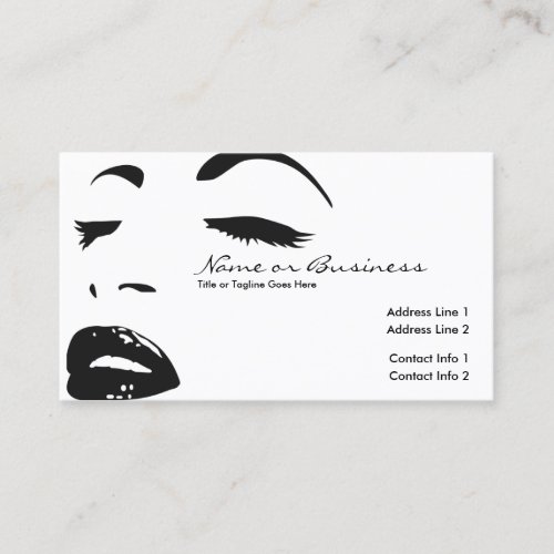 beauty silhouette business card