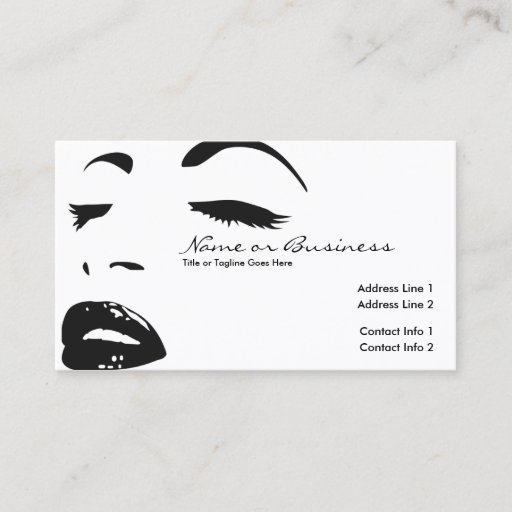 Customizable beauty silhouette business card template