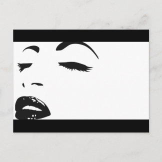beauty silhouette postcard