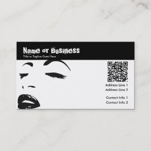 beauty silhouette : QR code Business Card