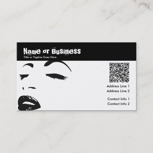 beauty silhouette : QR code Business Card
