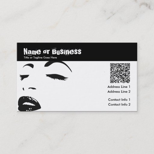 Customizable beauty silhouette : QR code Business Card
