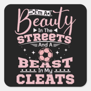 Beauty Soccer Square Sticker
