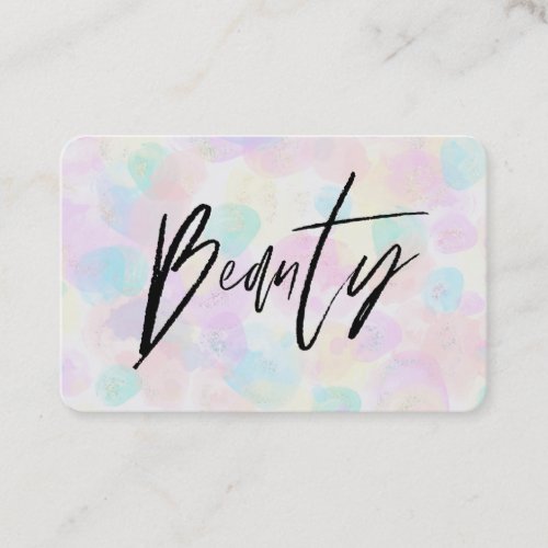 *~* BEAUTY  Soft Rainbow Modern Abstract Pastel Business Card