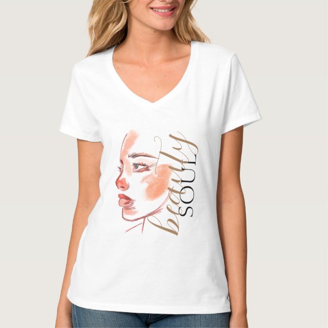 Beauty Soul Watercolor T-Shirt (Front)