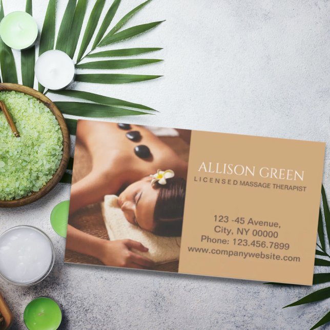 Beauty SPA Acupressure Hot Stone Massage Salon  Business Card (Beauty SPA Acupressure Hot Stone Massage Salon Business Card)