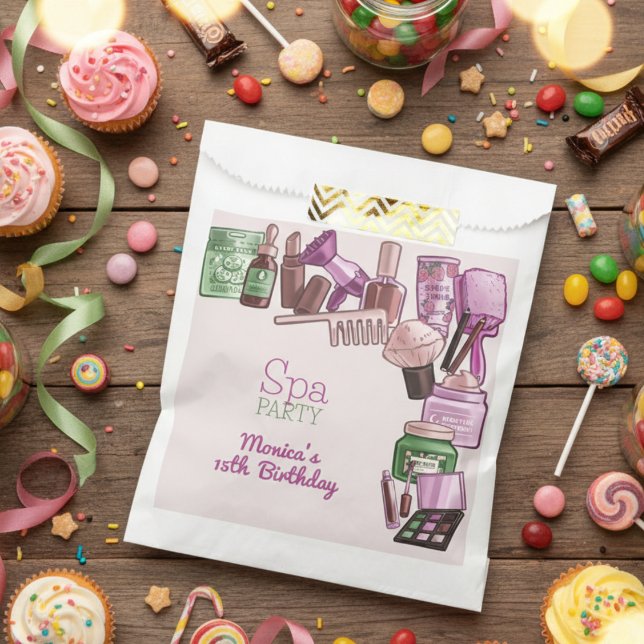 Beauty spa birthday party favor bag (Creator Uploaded)