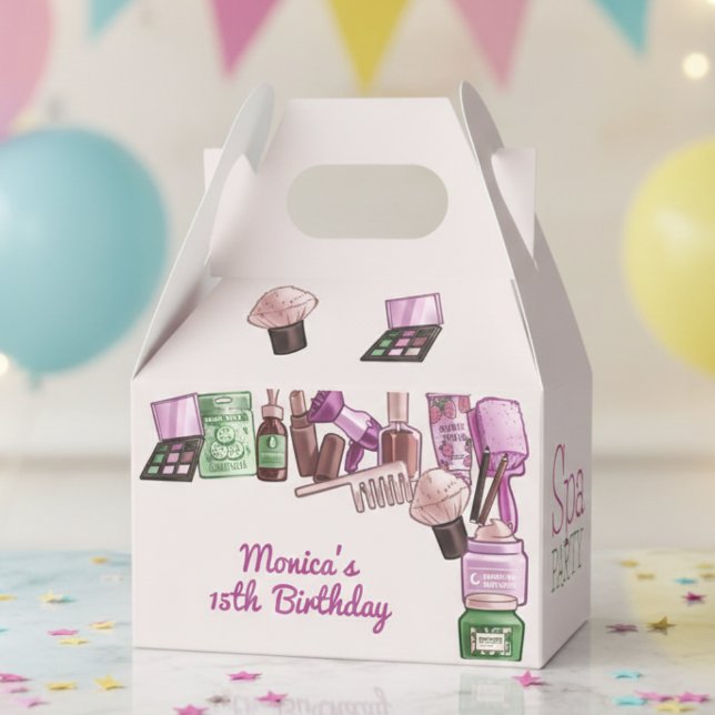 Beauty spa birthday party favor boxes (Creator Uploaded)
