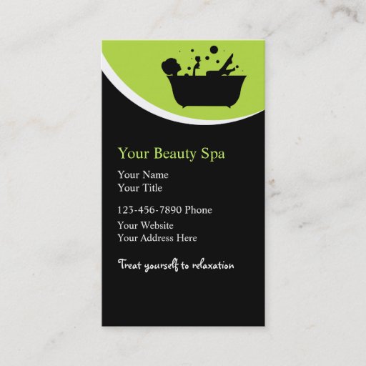 Customizable Beauty Spa Business Cards
