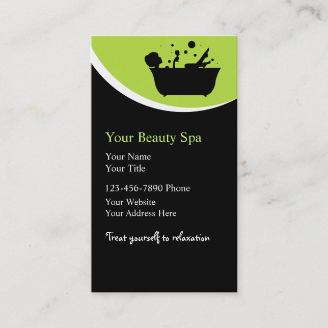 Beauty Spa Business Cards (Front)