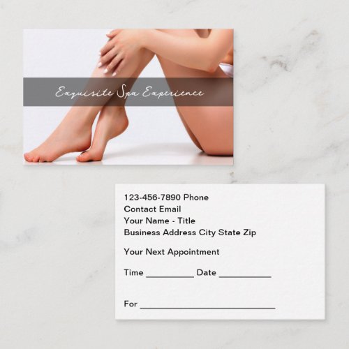 Beauty Spa Classy Simple Appointment Cards