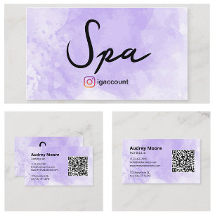 Beauty Spa Esthetician Business Card