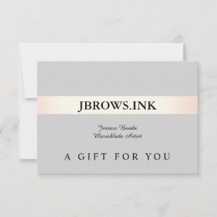 Beauty Spa Gift Certificate Promotional Thank You Card