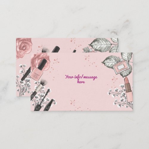 Beauty spa girly dusty rose birthday party enclosure card