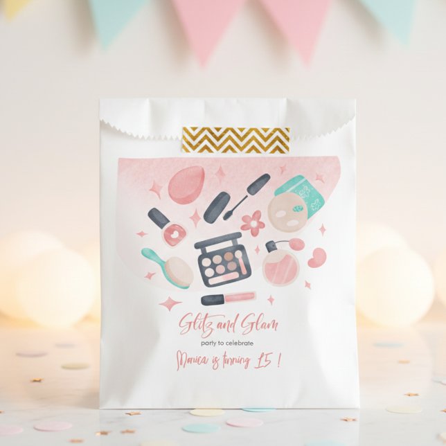 Beauty spa glitz and glam birthday party favor bag (Creator Uploaded)