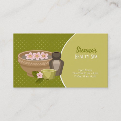 Beauty Spa Salon Business Card
