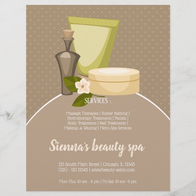 Beauty spa salon flyer (Front)