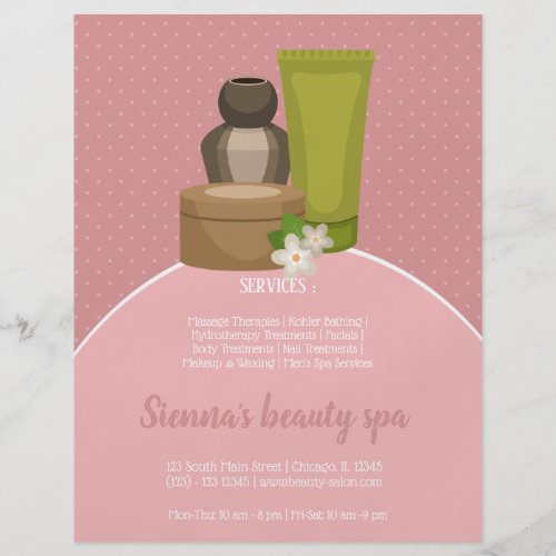 Beauty spa salon flyer