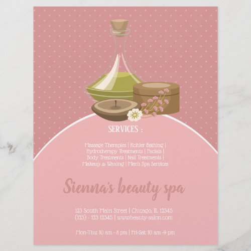 Beauty spa salon flyer