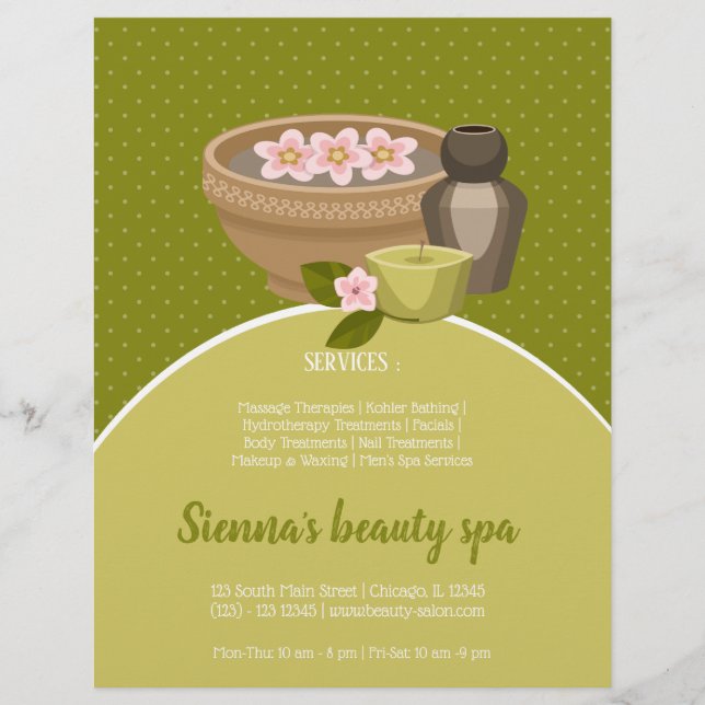 Beauty spa salon flyer (Front)