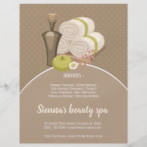 Beauty spa salon flyer