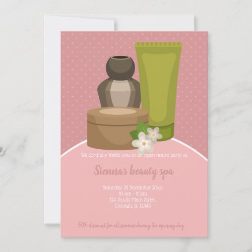 Beauty Spa Salon Invitation