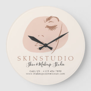 Beauty Spa Wellness Esthetician Cosmetic Clinic Large Clock