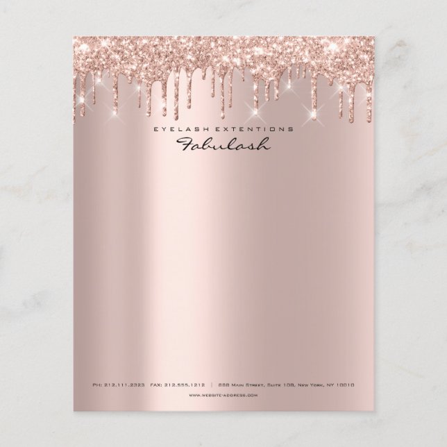 Beauty Sparkly Lashes Makeup Stylist Event Planner Flyer (Front)